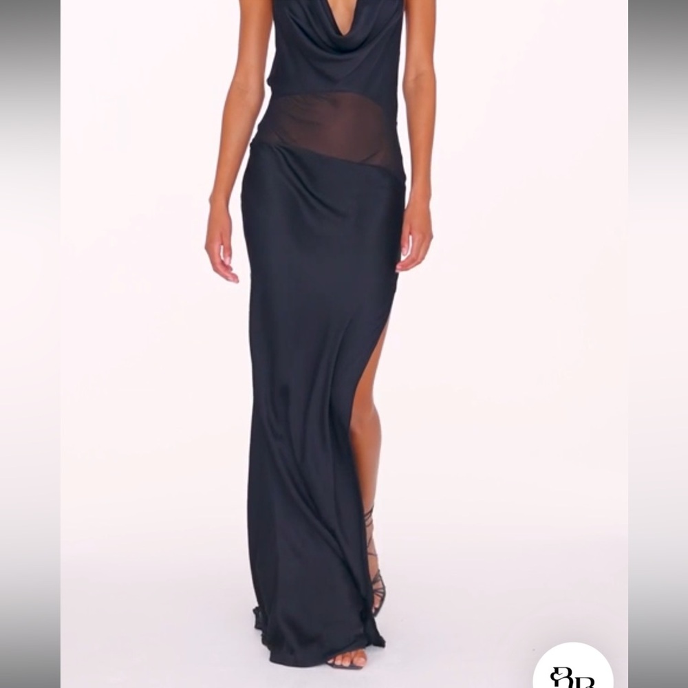 Rat and Boa Orchid Dress Black